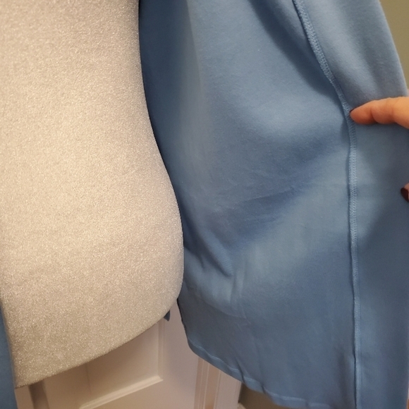 Isaac Mizrahi Light Blue Open Front Cardigan midlength Size 1X, casual comfy - Picture 4 of 10
